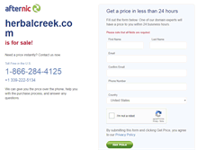 Tablet Screenshot of herbalcreek.com